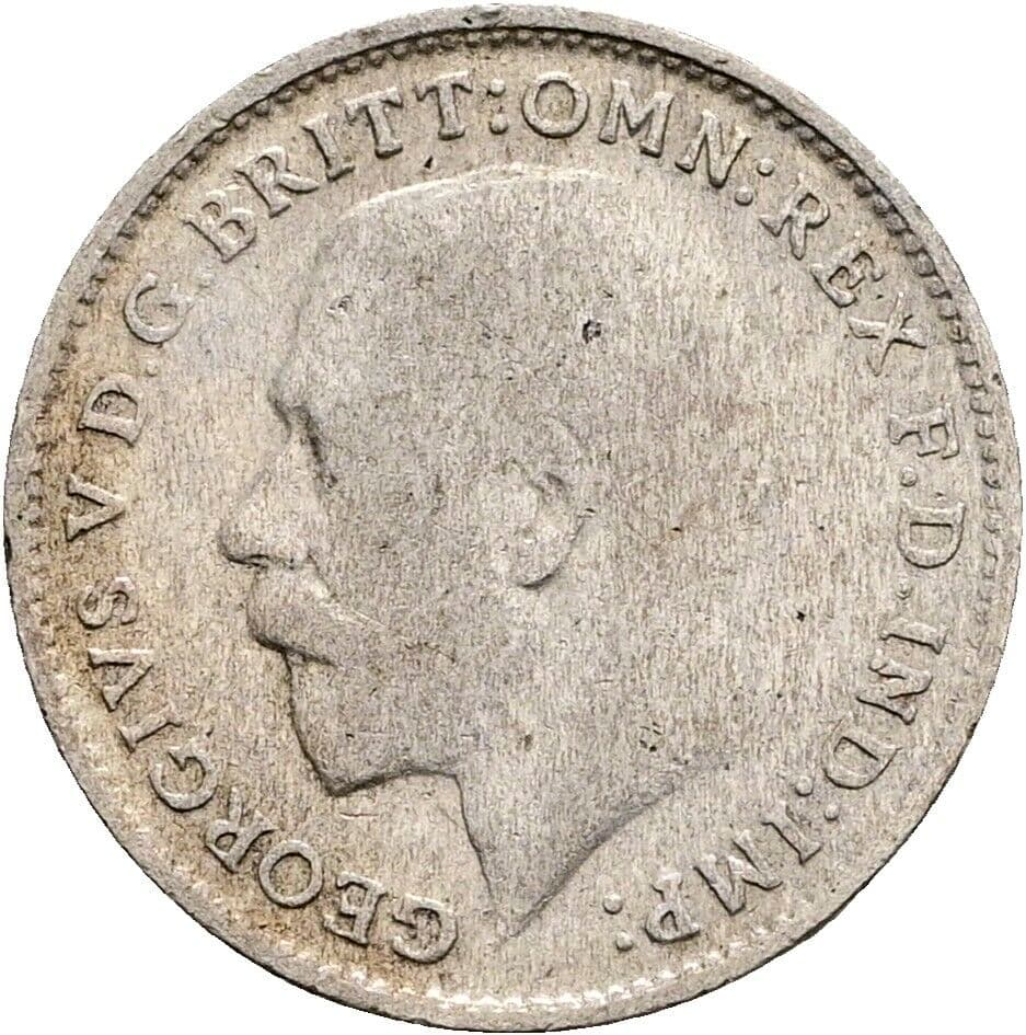 3 Pence Georg V. (1910-1936) 1921 – Vorderseite