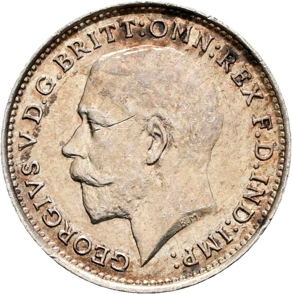 3 Pence Georg V. (1910-1936) 1919 – Vorderseite