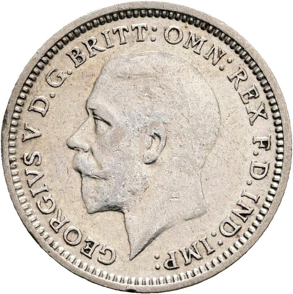 3 Pence Georg V. (1910-1936) 1933 – Vorderseite
