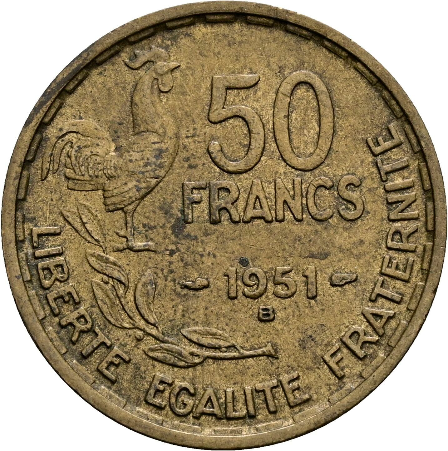 50 Francs 1951 B – Vorderseite