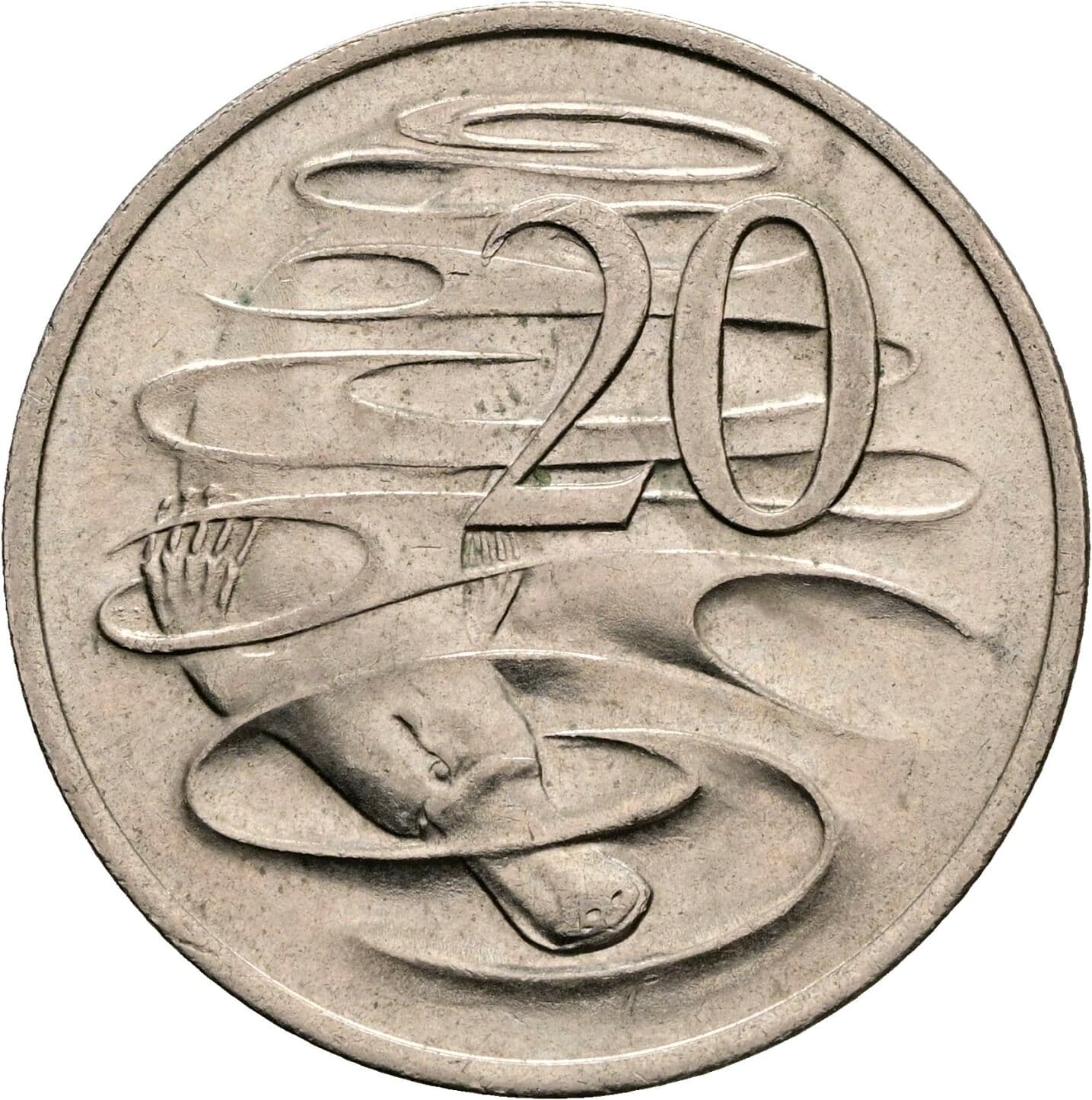 20 Cents Elisabeth II. 1952-2022 1975 – Vorderseite
