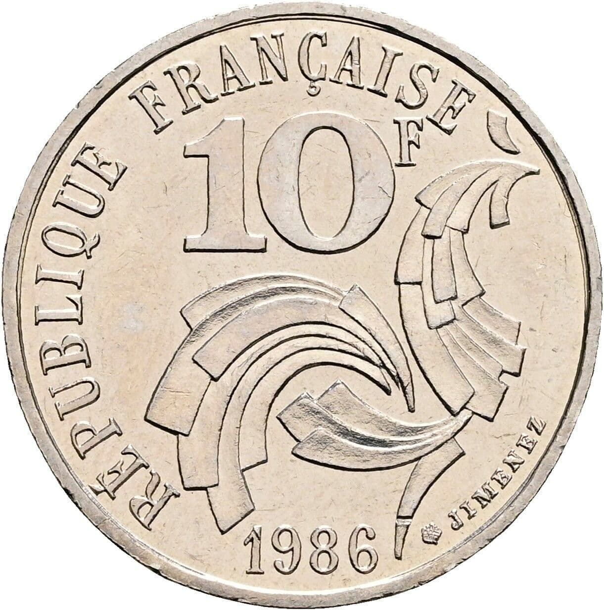 10 Francs 1986 – Vorderseite