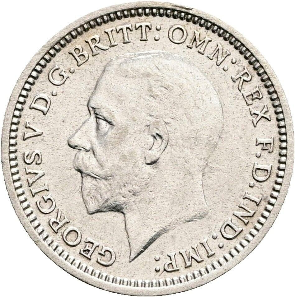 3 Pence Georg V. (1910-1936) 1935 – Vorderseite