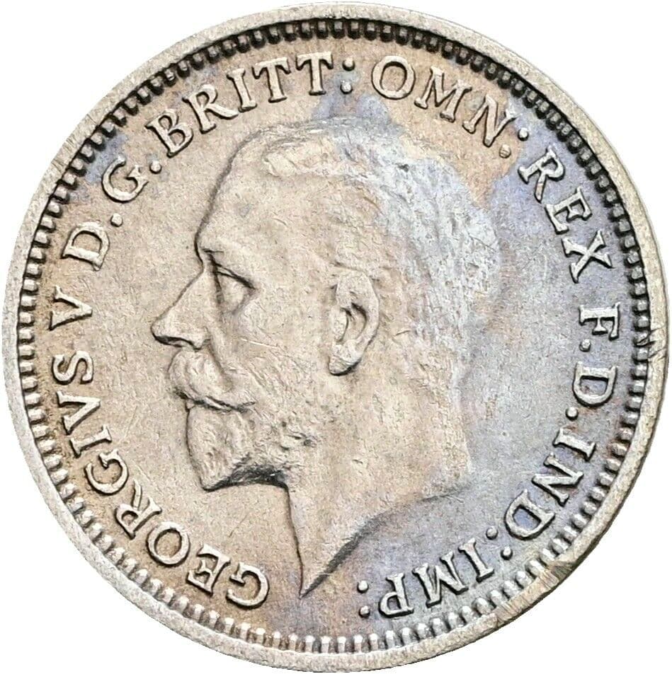 3 Pence Georg V. (1910-1936) 1935 – Vorderseite