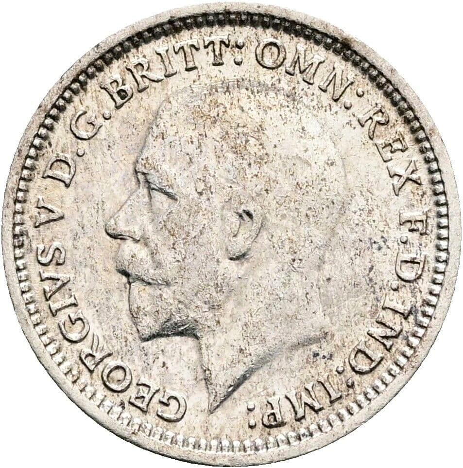 3 Pence Georg V. (1910-1936) 1935 – Vorderseite