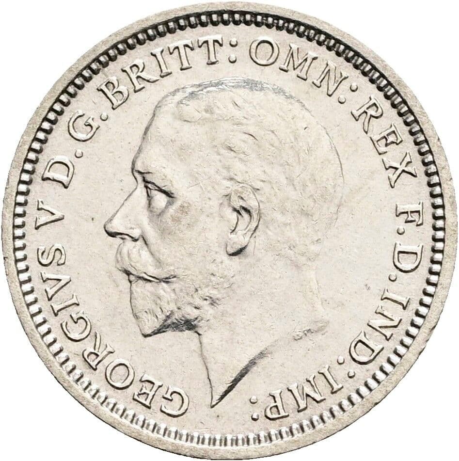3 Pence Georg V. (1910-1936) 1935 – Vorderseite