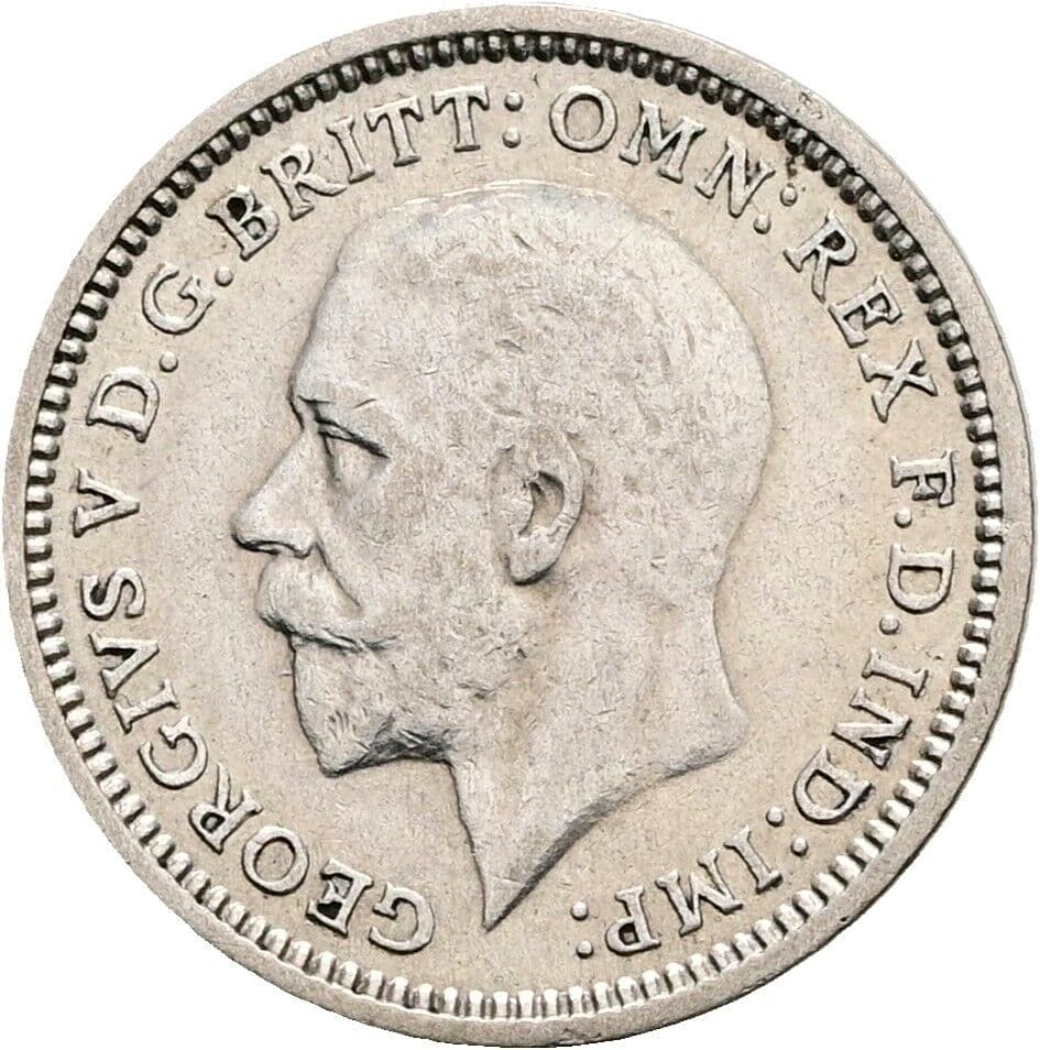 3 Pence Georg V. (1910-1936) 1935 – Vorderseite