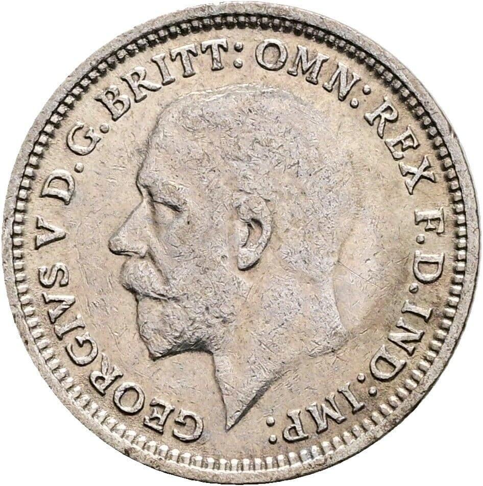 3 Pence Georg V. (1910-1936) 1935 – Vorderseite