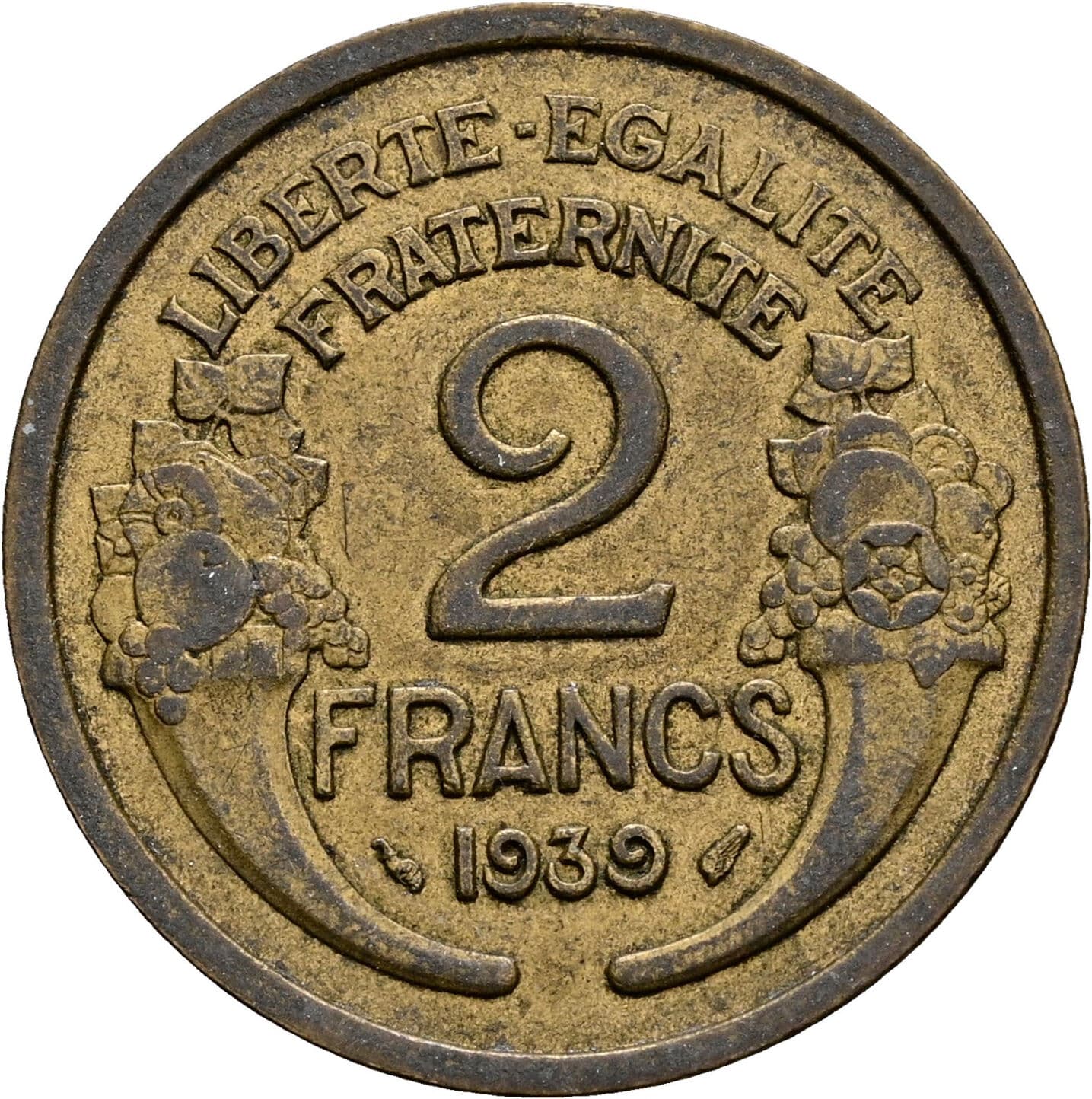 2 Francs 1939 – Vorderseite