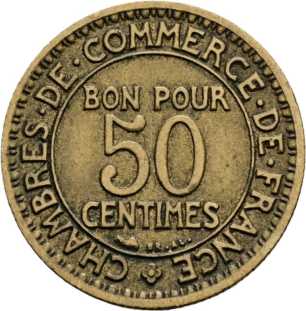 50 Centimes 1929 – Vorderseite