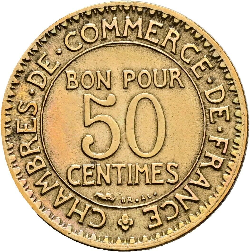 50 Centimes 1924 – Vorderseite