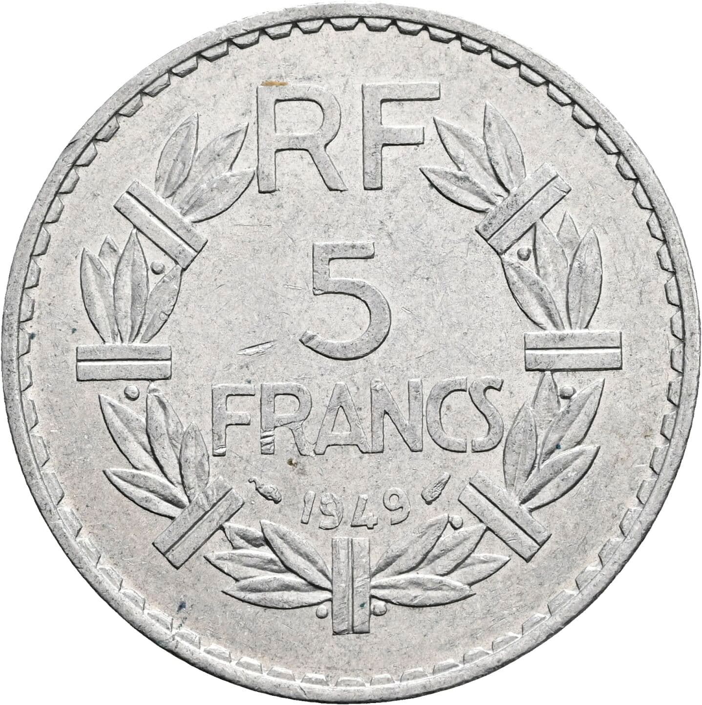 5 Francs 1949 – Vorderseite