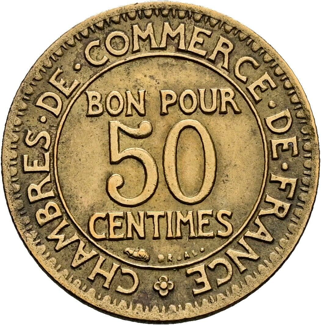 50 Centimes 1923 – Vorderseite