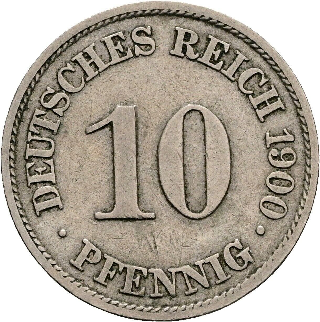 10 Pfennig 1900 A – Vorderseite