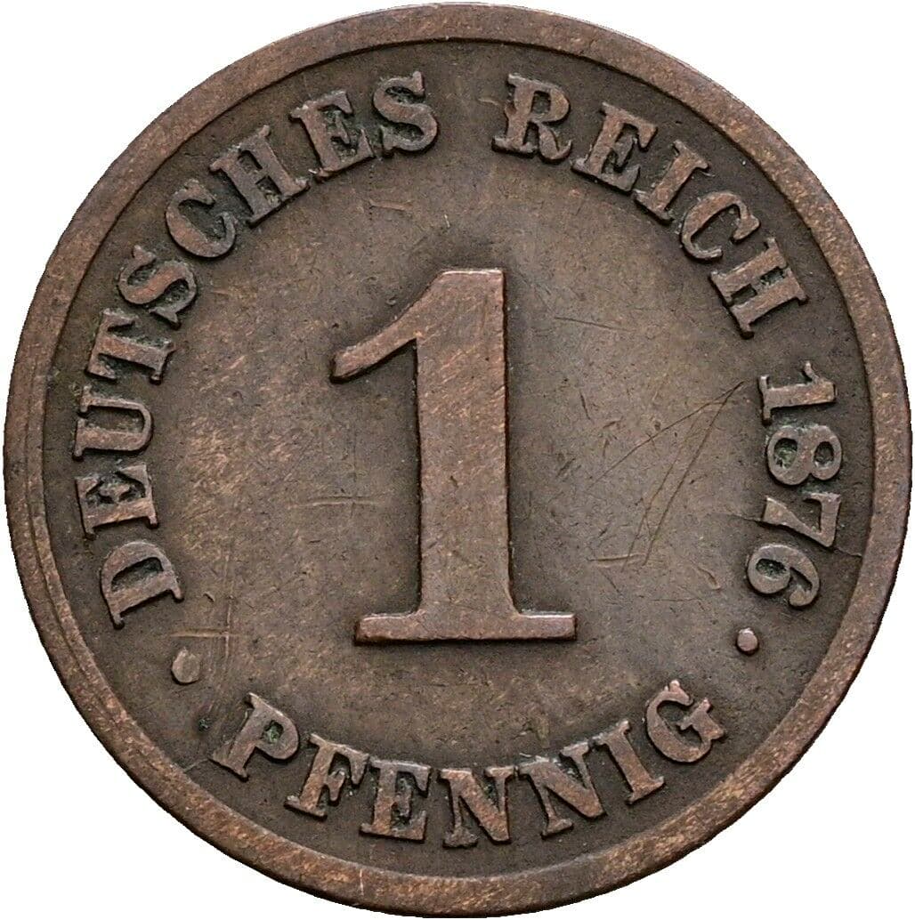 1 Pfennig 1876 C – Vorderseite