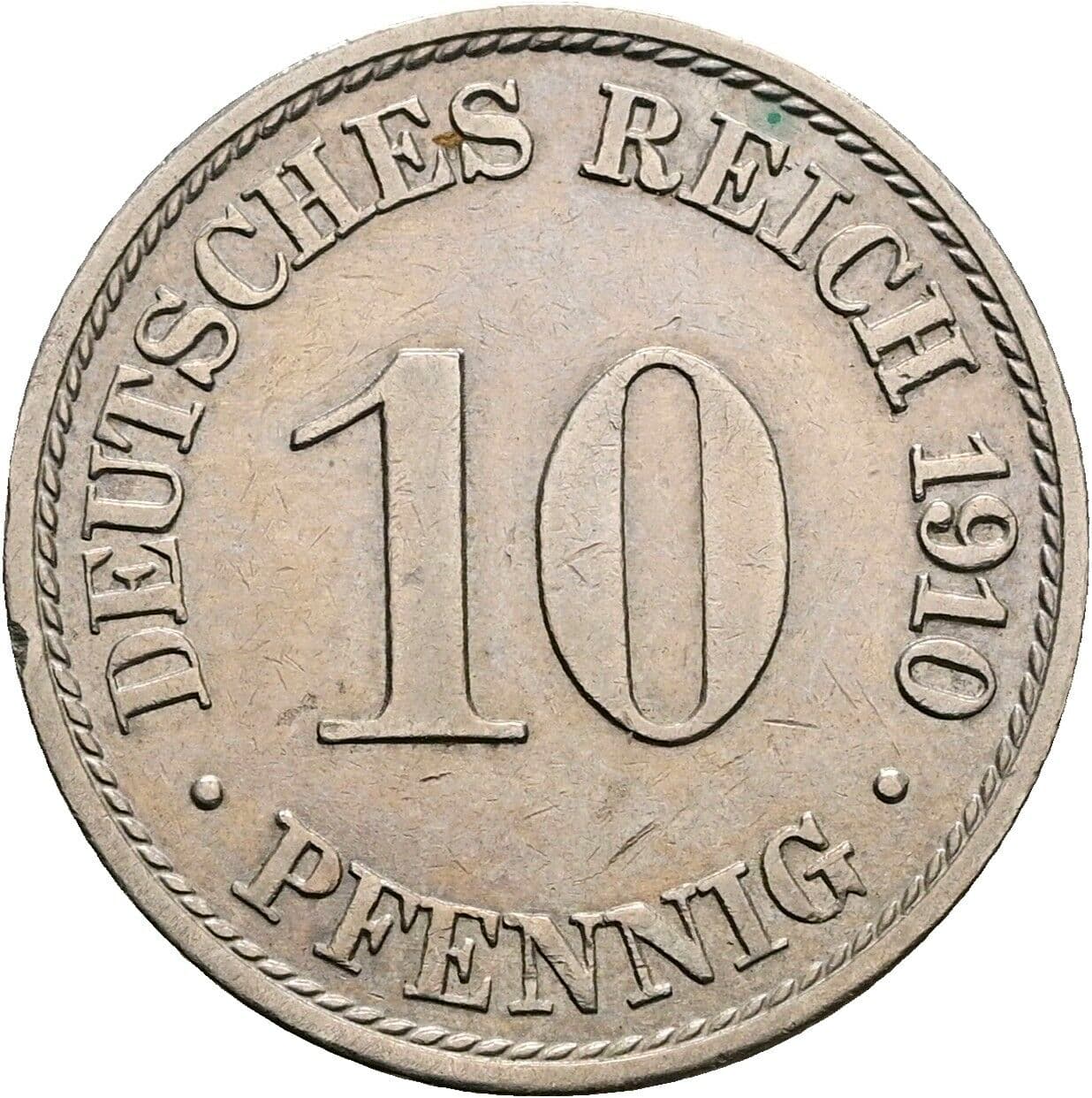 10 Pfennig 1910 A – Vorderseite