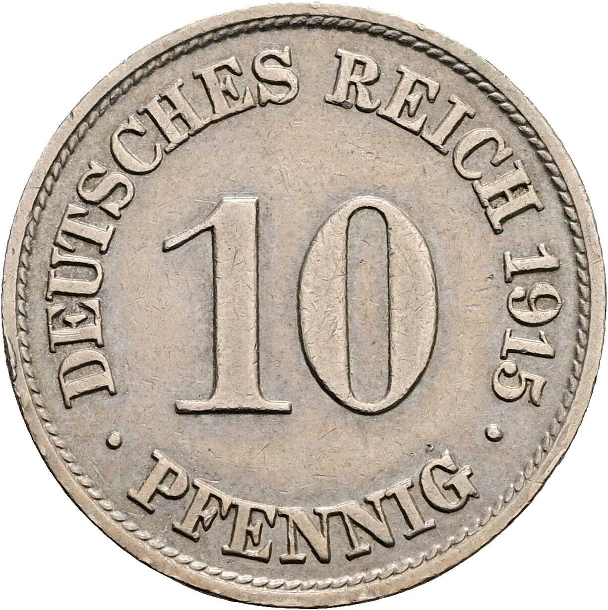 10 Pfennig 1915 A – Vorderseite