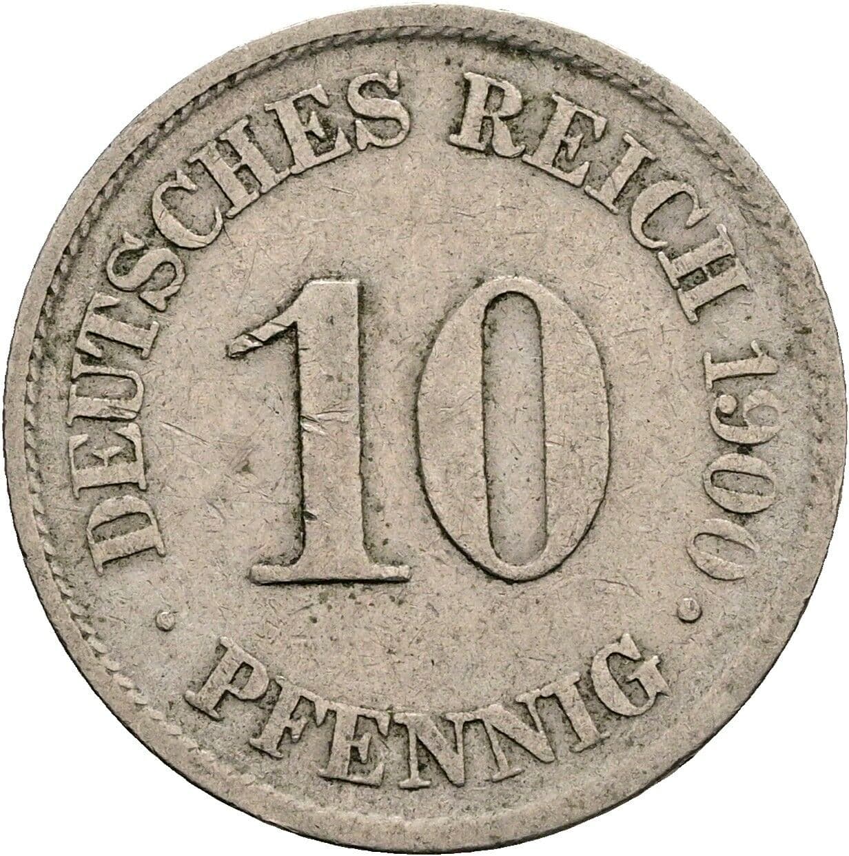 10 Pfennig 1900 A – Vorderseite