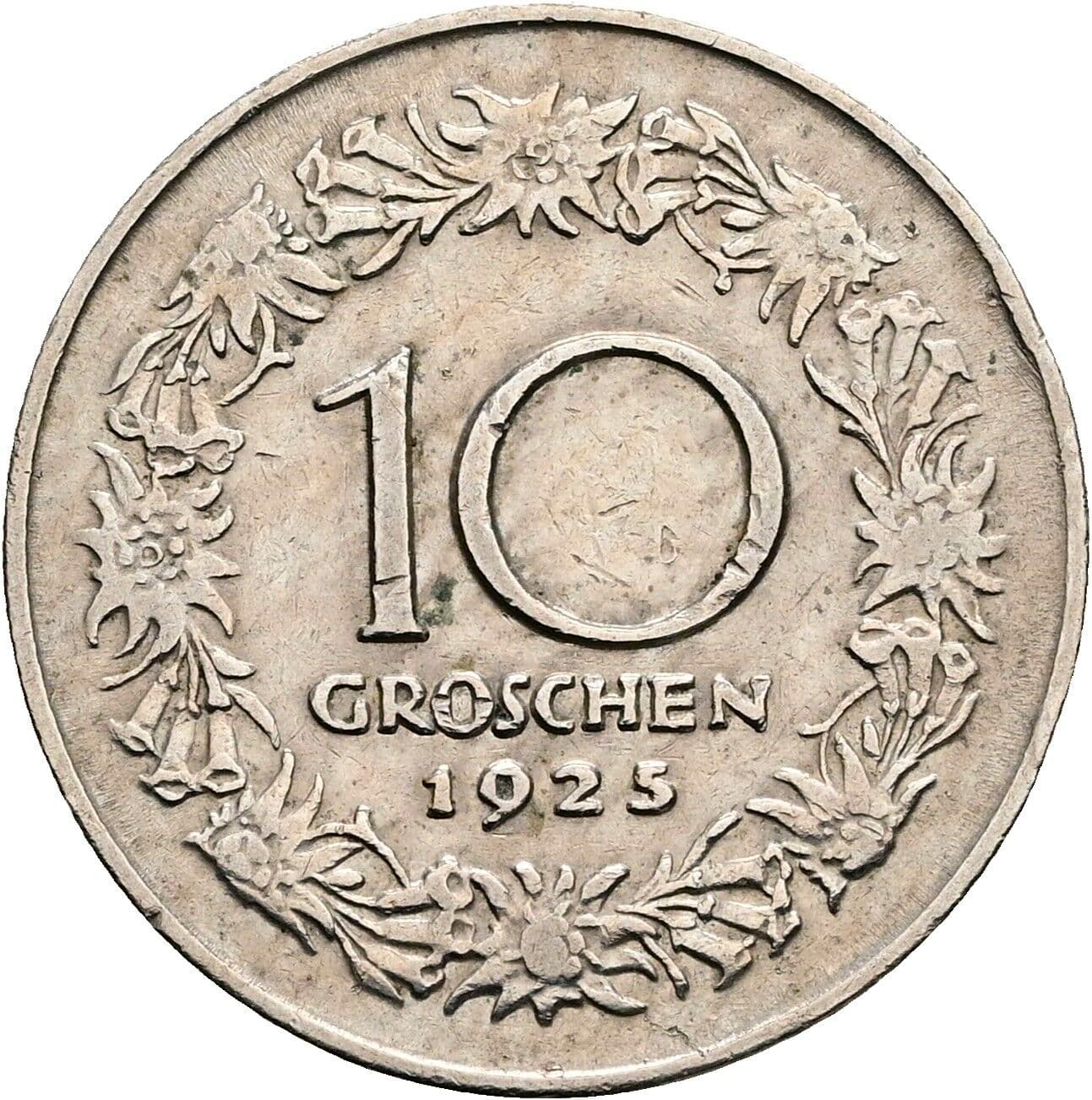 10 Groschen 1925 – Vorderseite