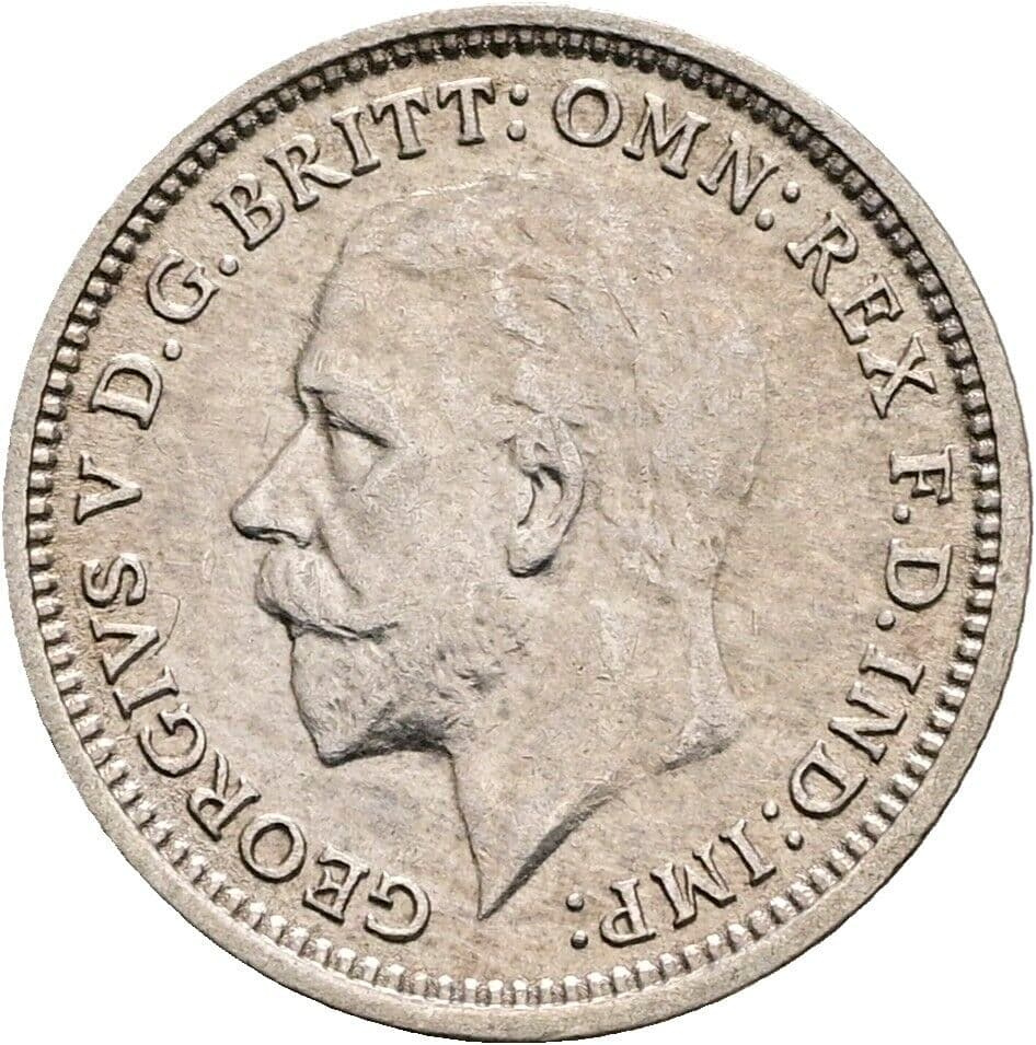 3 Pence Georg V. (1910-1936) 1935 – Vorderseite