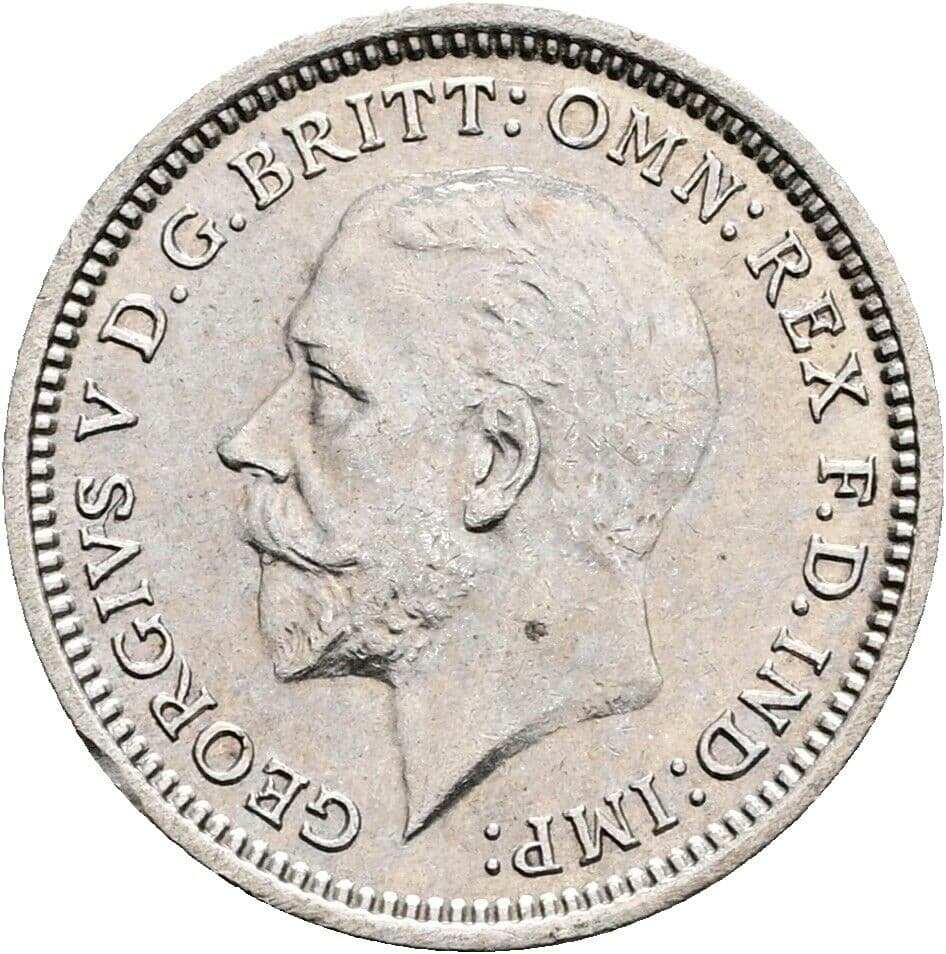 3 Pence Georg V. (1910-1936) 1936 – Vorderseite