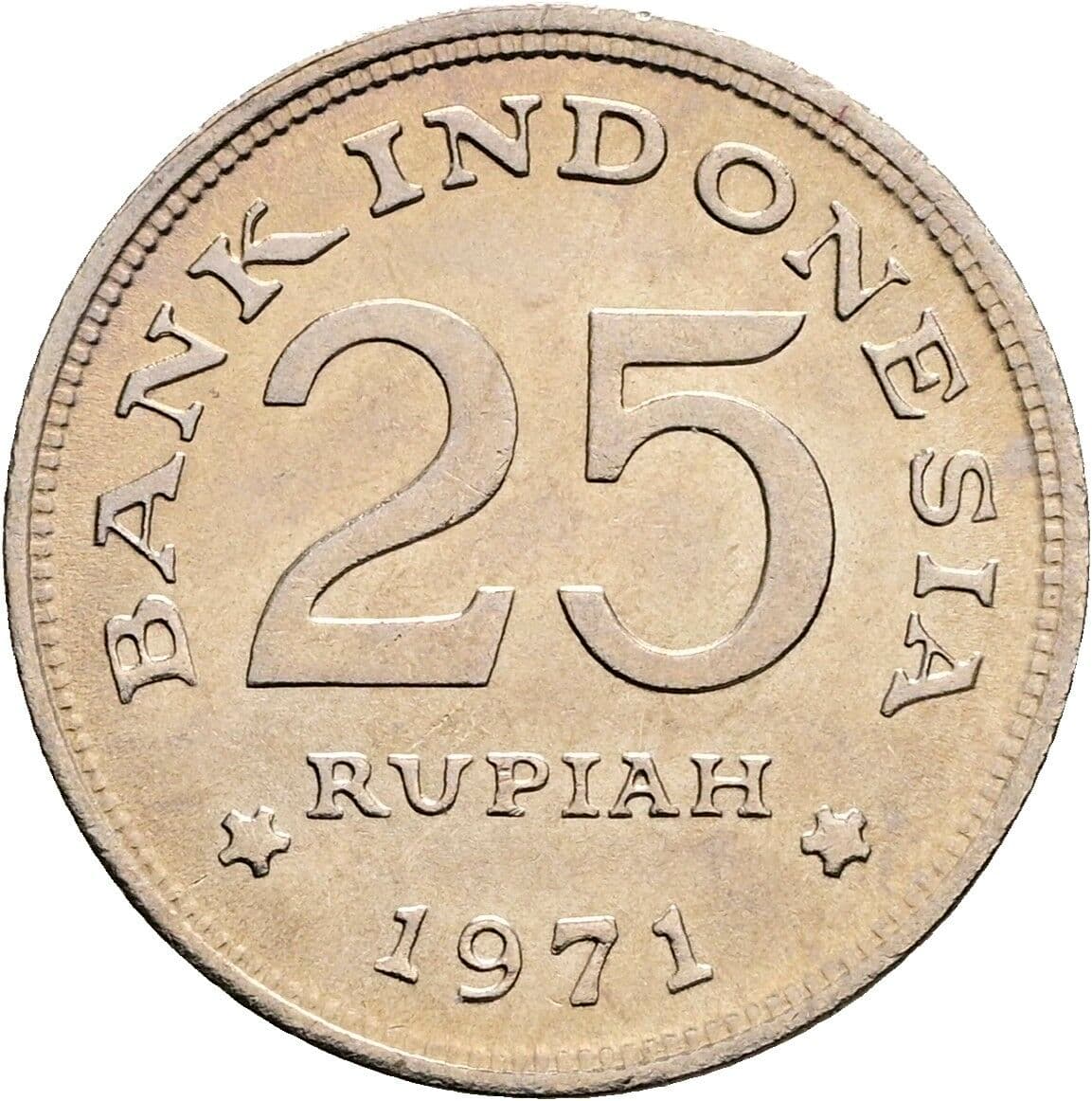25 Rupiah 1971 – Vorderseite