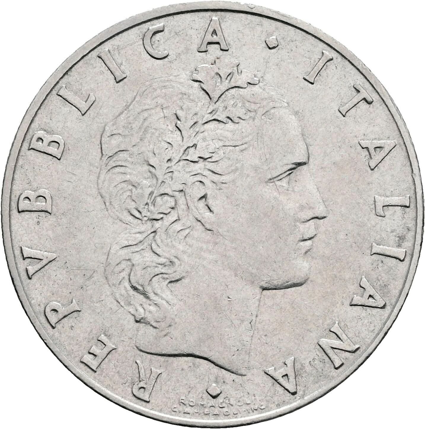 50 Lire 1955 – Vorderseite