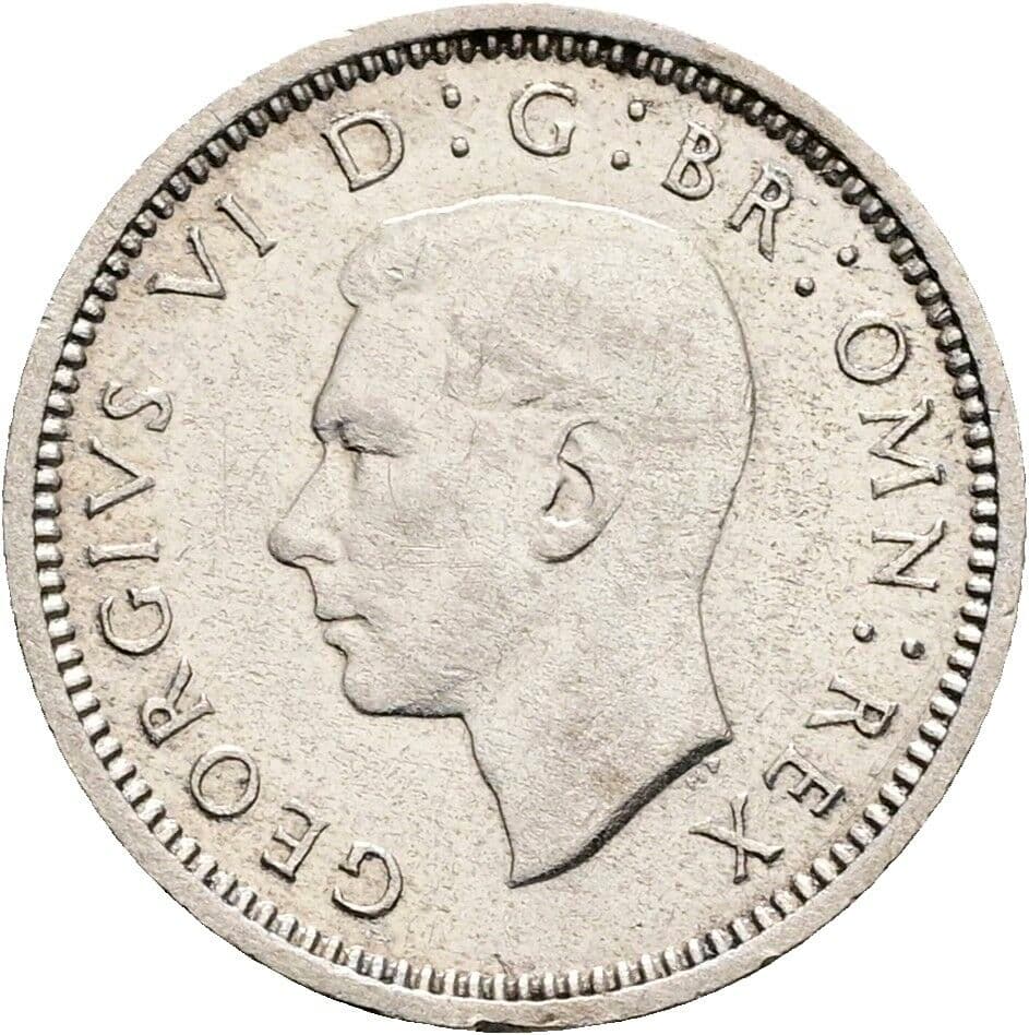 3 Pence George VI. 1936-1952 1941 – Vorderseite