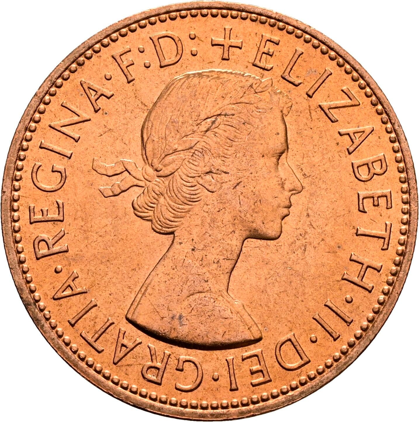 1 Penny Elisabeth II. 1952-2022 1967 – Vorderseite
