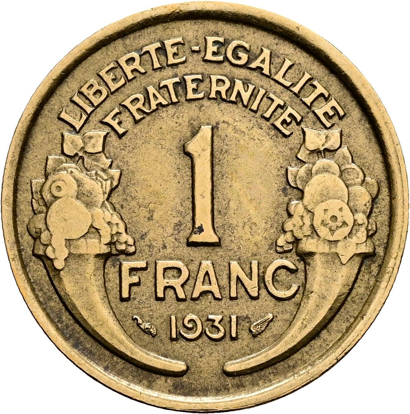 1 Franc 1931 – Vorderseite