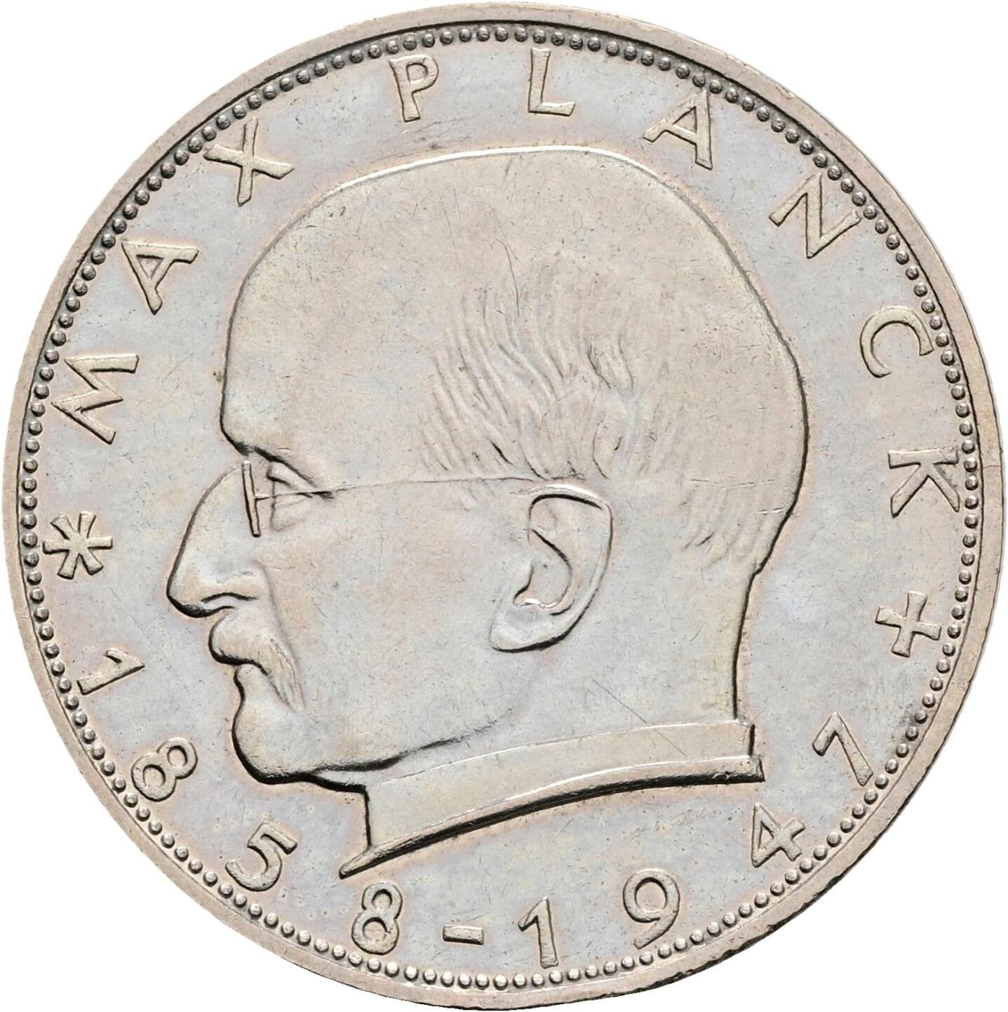 2 Deutsche Mark 1958 F – Vorderseite