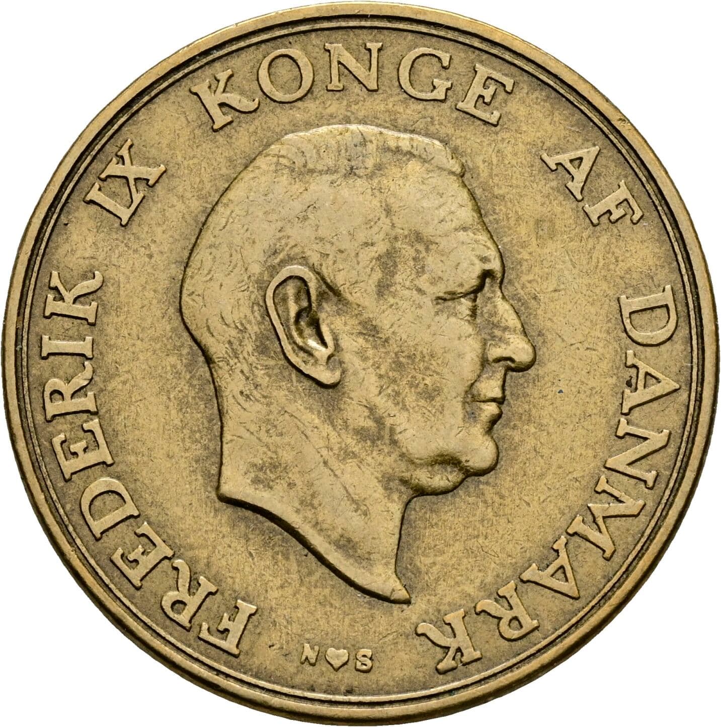 2 Kroner Frederik IX. 1955 – Vorderseite