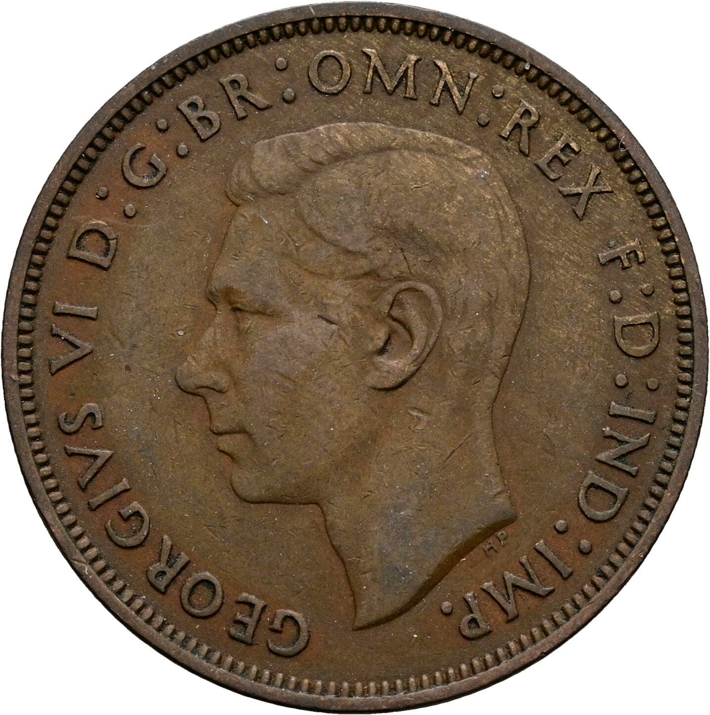 1 Penny George VI. 1936-1952 1938 – Vorderseite