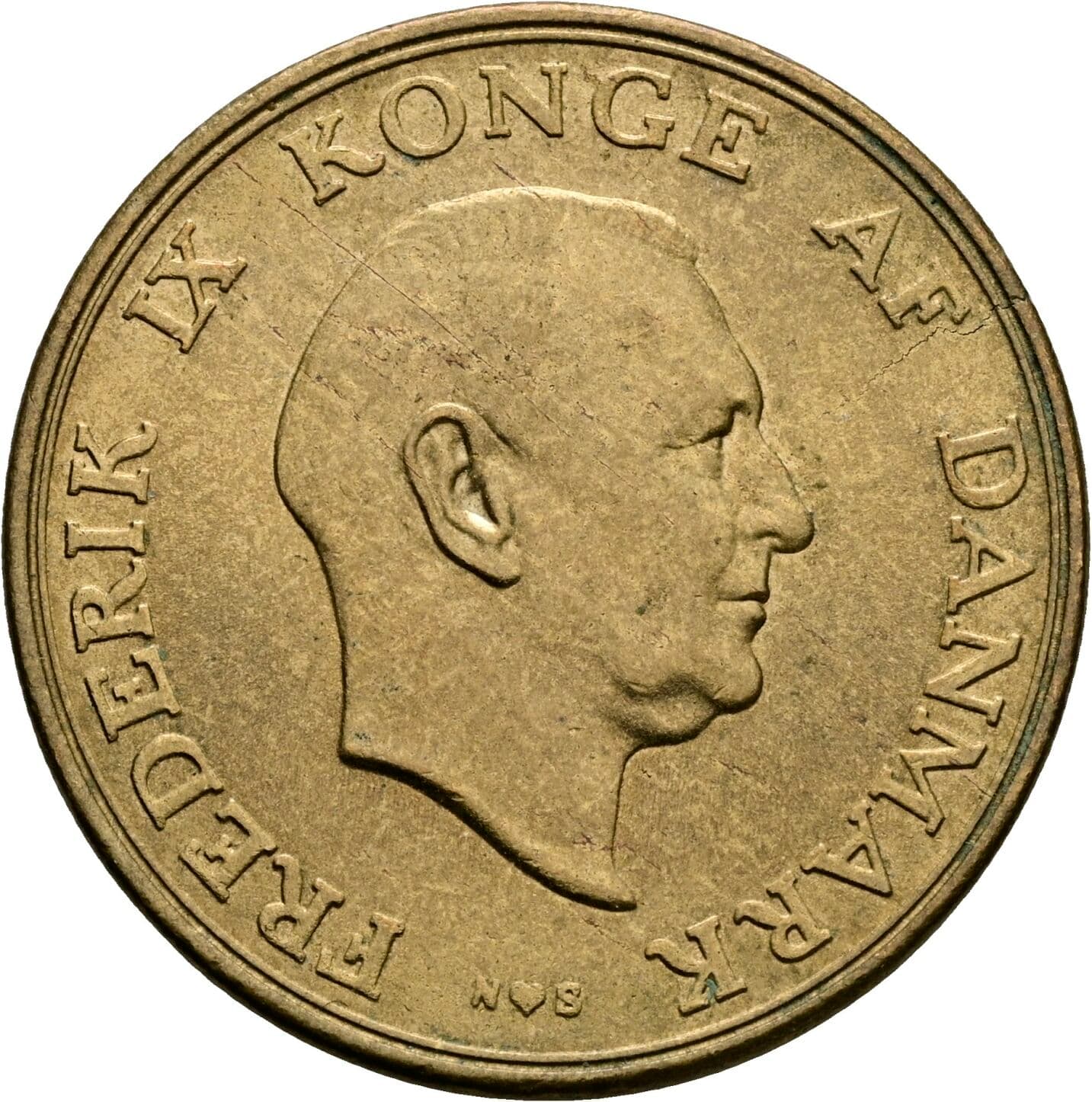 2 Kroner Frederik IX. 1952 – Vorderseite