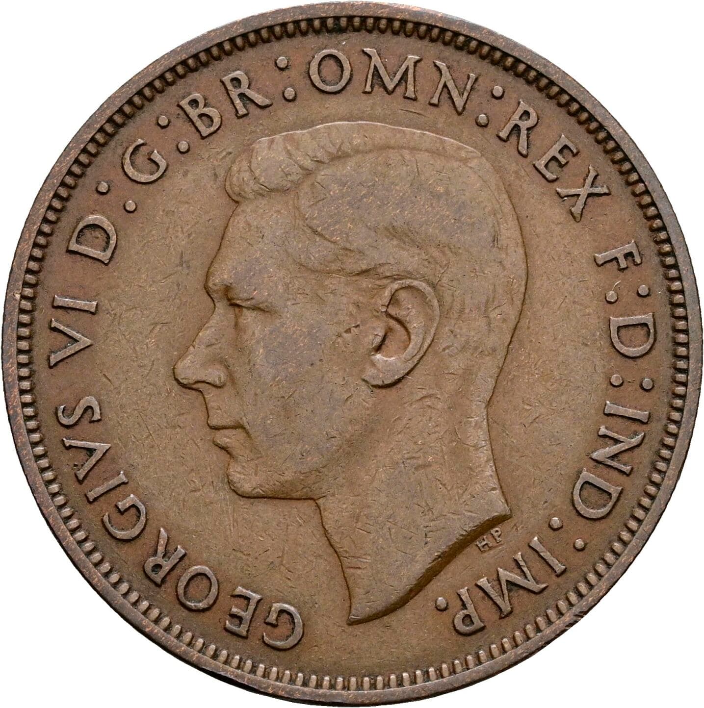 One Penny Georg VI. (1936-1952) 1937 – Vorderseite