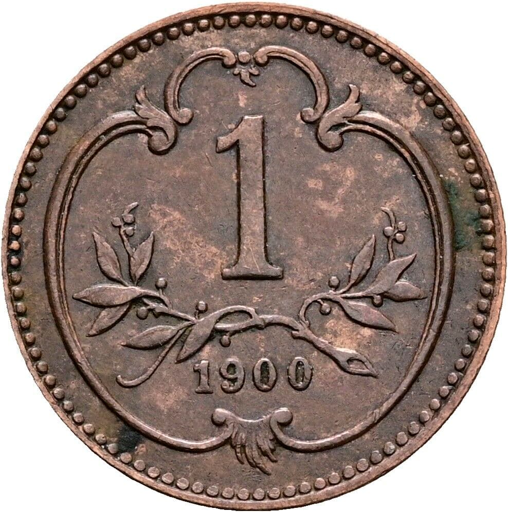1 Heller Franz Joseph I. 1848-1916 1900, Wien – Vorderseite