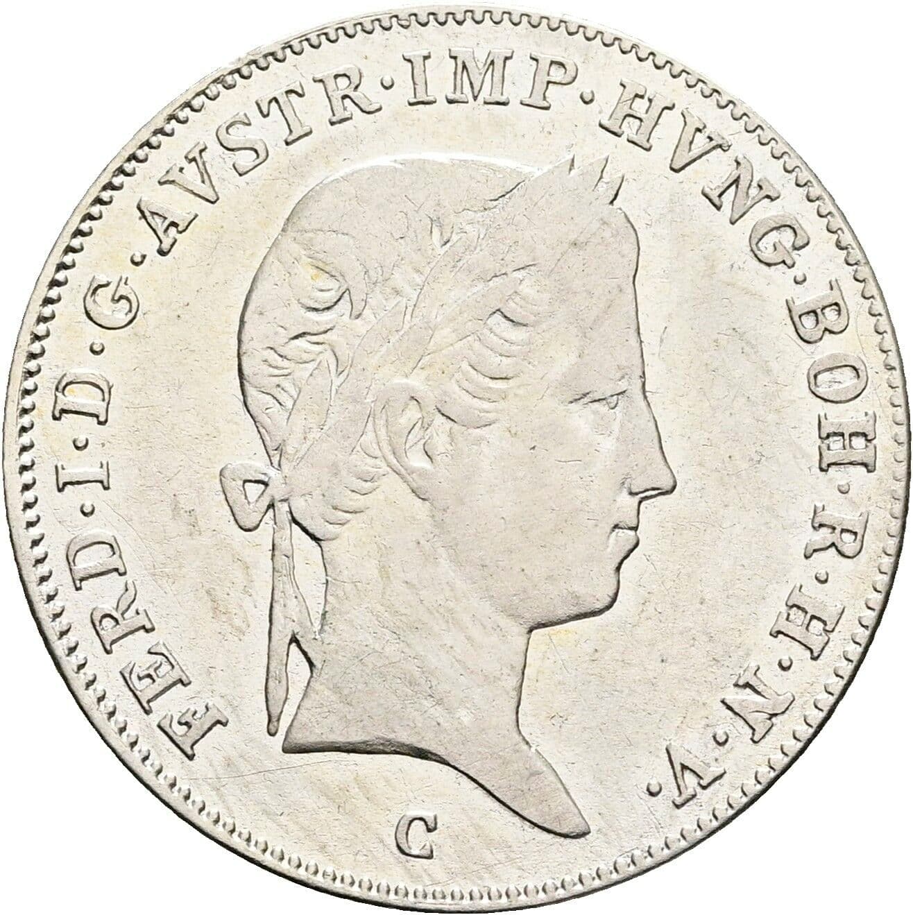 10 Kreuzer Ferdinand I. 1835-1848 1839 C, Prag – Vorderseite