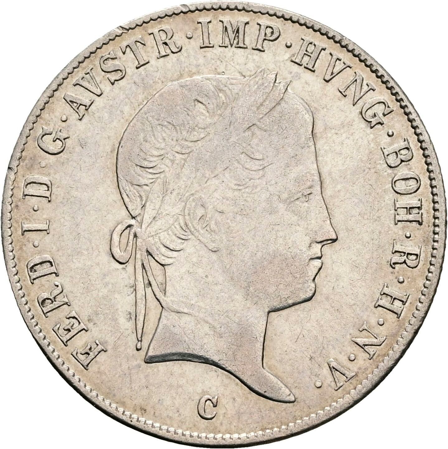 20 Kreuzer Ferdinand I. 1835-1848 1838 C, Prag – Vorderseite