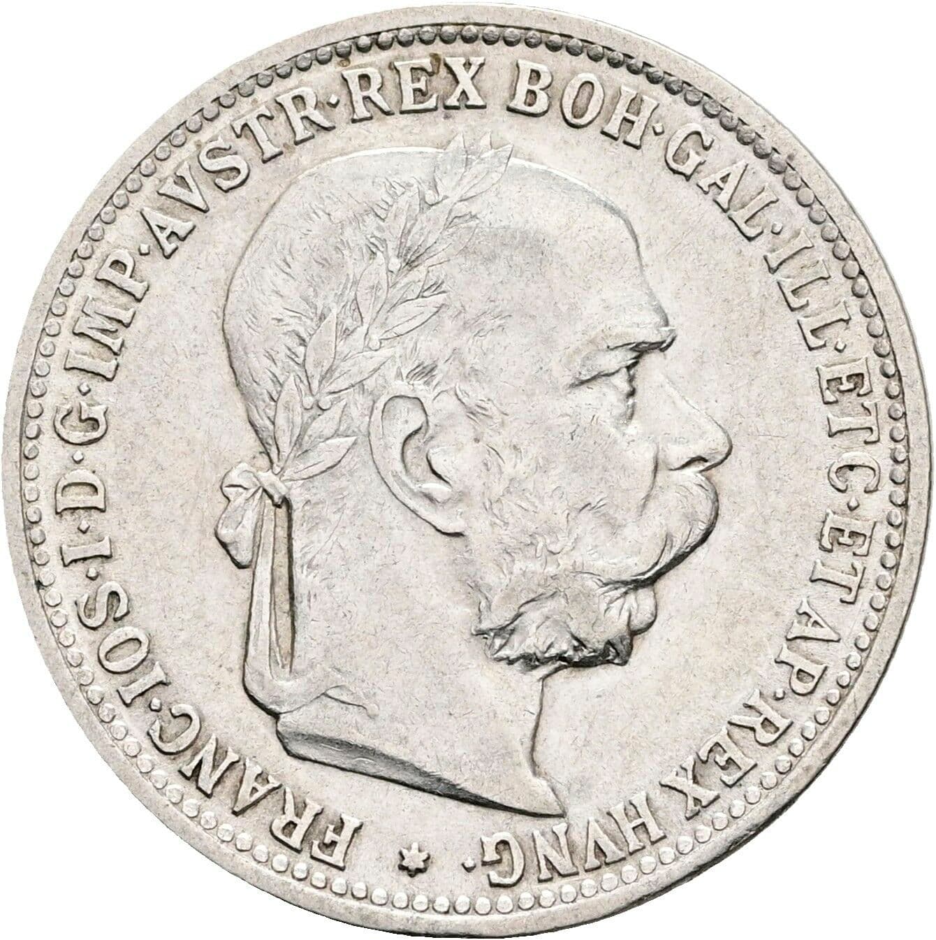 1 Krone Franz Joseph I. 1848-1916 1893, Wien – Vorderseite