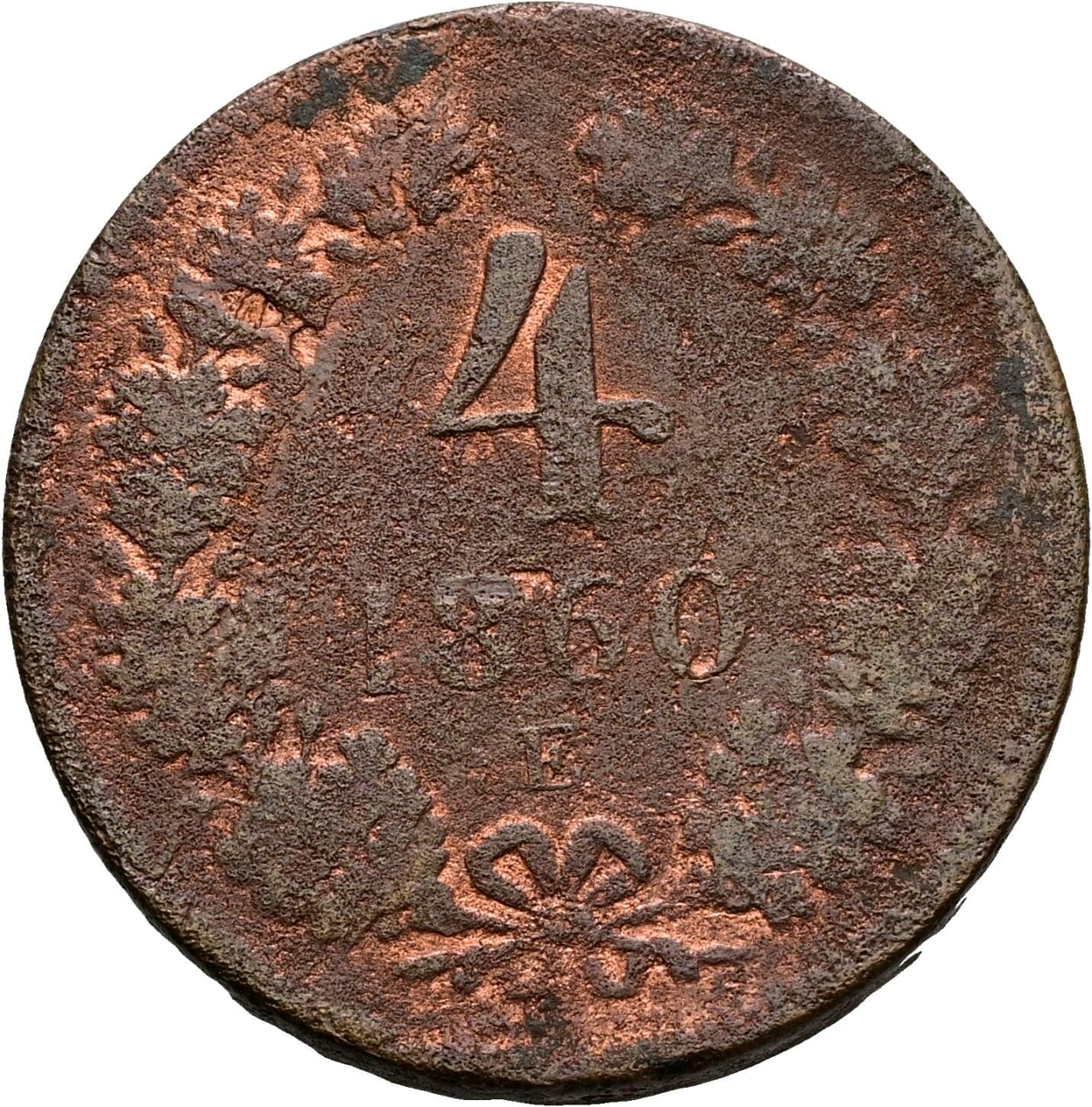 4 Kreuzer Franz Joseph I. 1848-1916 1860 E, Karlsburg – Vorderseite