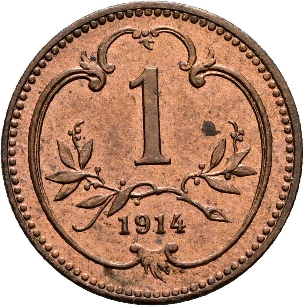 1 Heller Franz Joseph I. 1848-1916 1914, Wien – Vorderseite