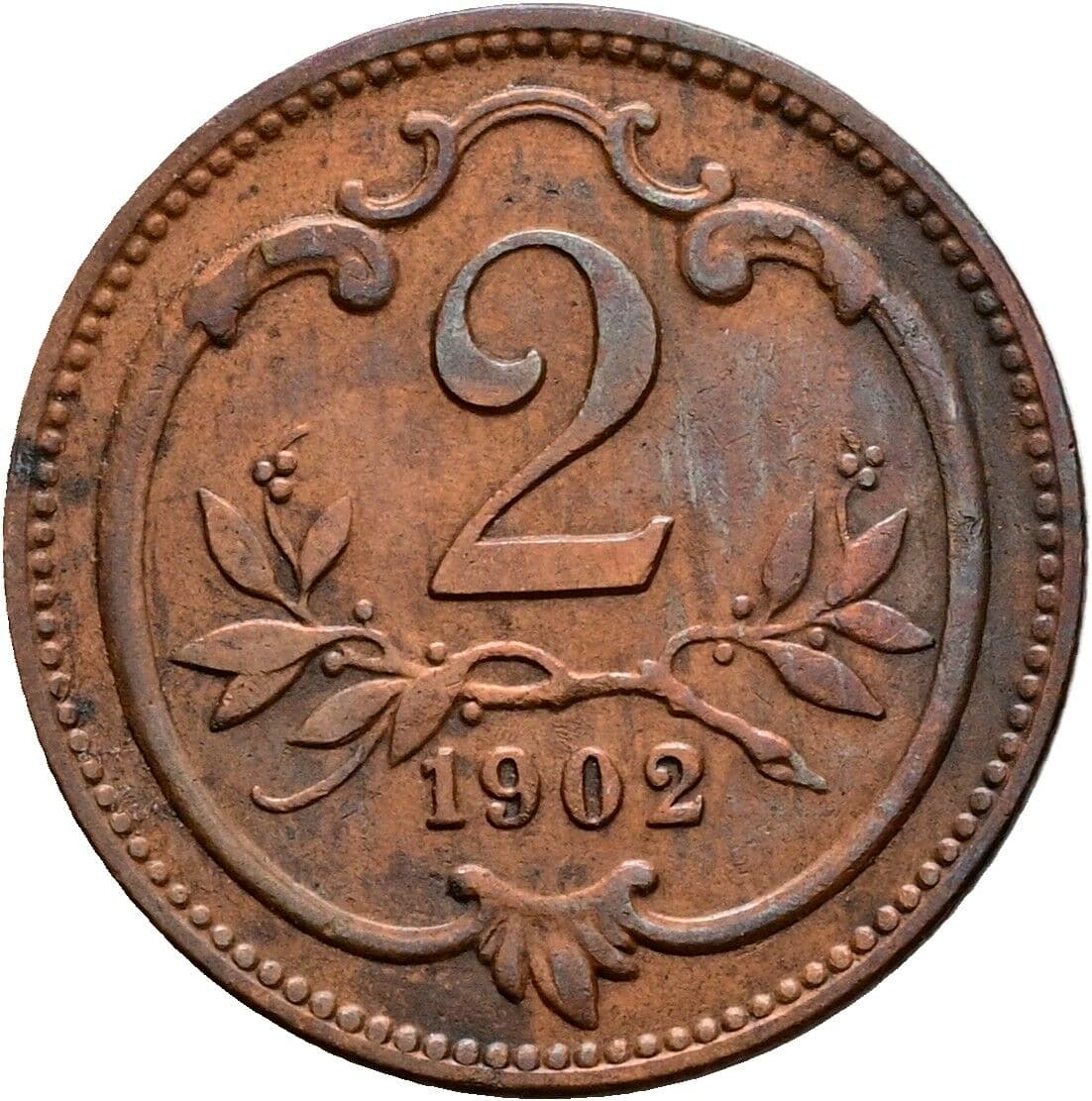 2 Heller Franz Joseph I. 1848-1916 1902, Wien – Vorderseite