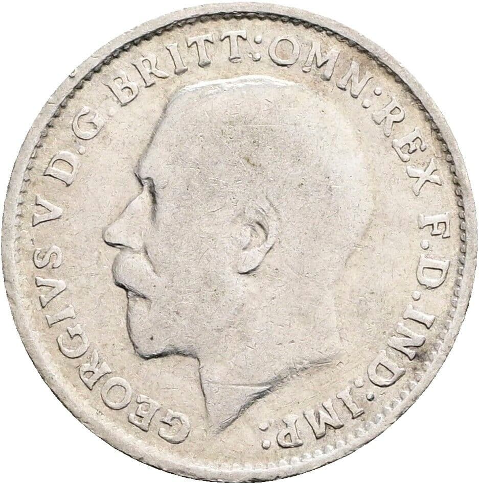 3 Pence Georg V. (1910-1936) 1917 – Vorderseite