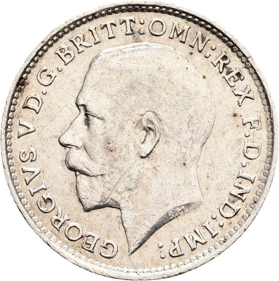3 Pence Georg V. (1910-1936) 1916 – Vorderseite