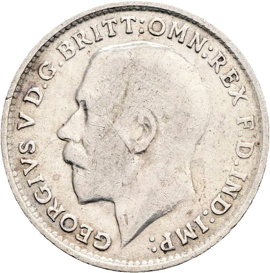 3 Pence Georg V. (1910-1936) 1917 – Vorderseite