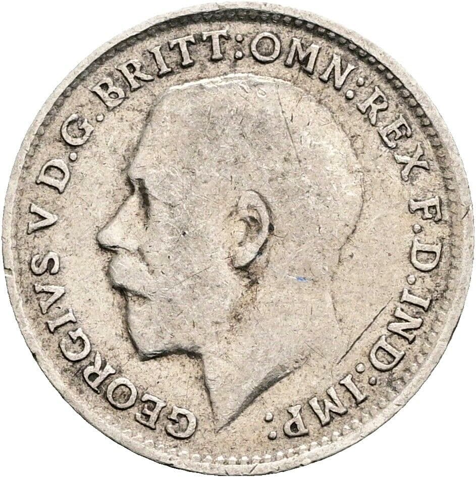 3 Pence Georg V. (1910-1936) 1917 – Vorderseite