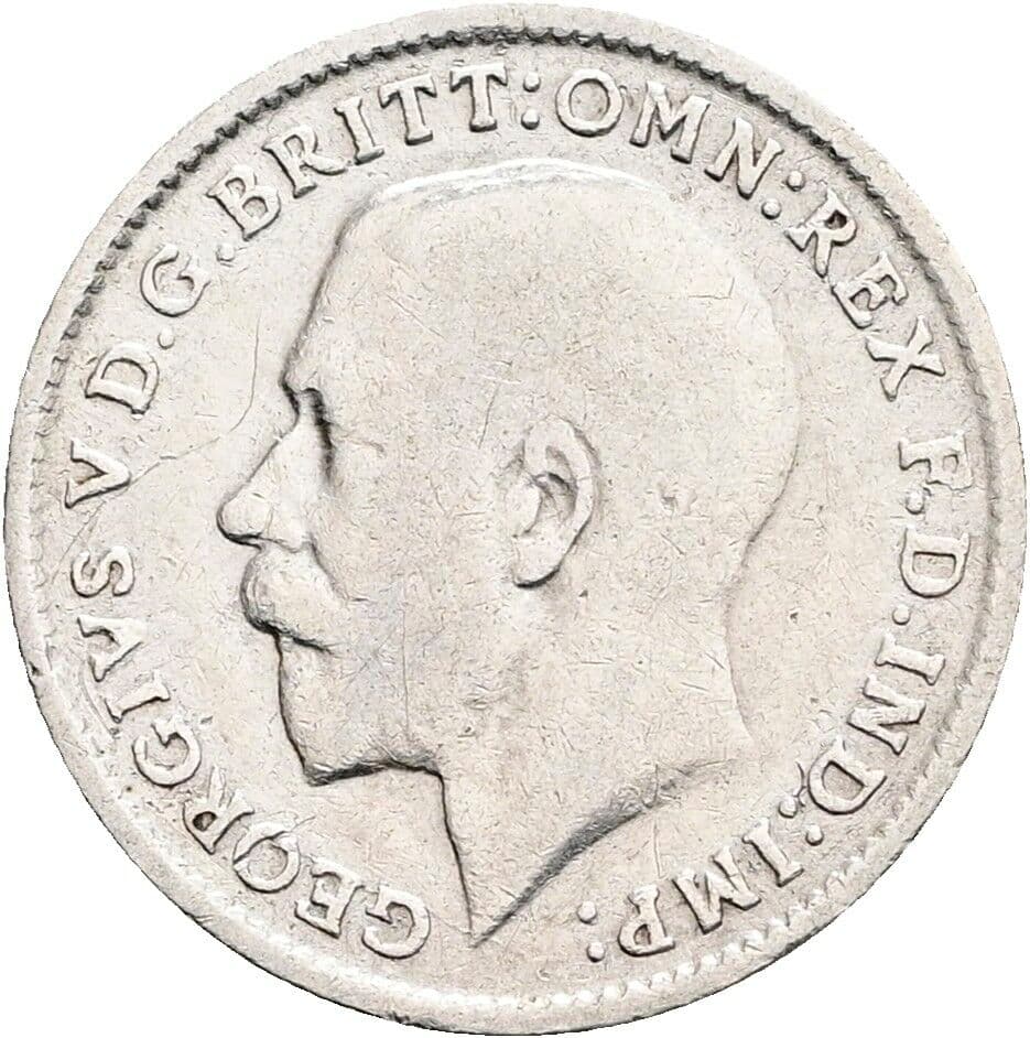 3 Pence Georg V. (1910-1936) 1917 – Vorderseite
