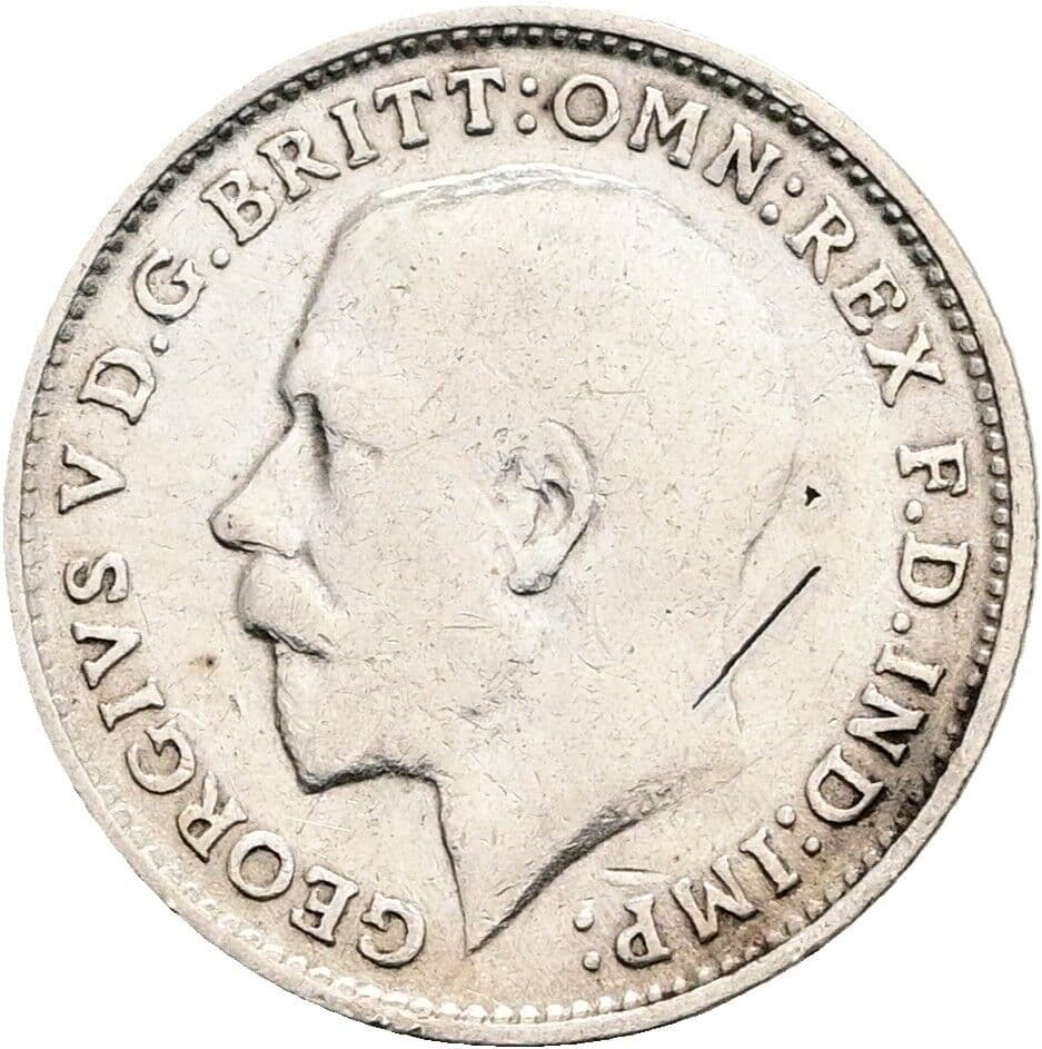 3 Pence Georg V. (1910-1936) 1917 – Vorderseite
