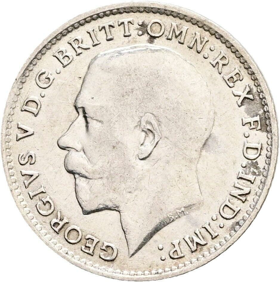 3 Pence Georg V. (1910-1936) 1915 – Vorderseite