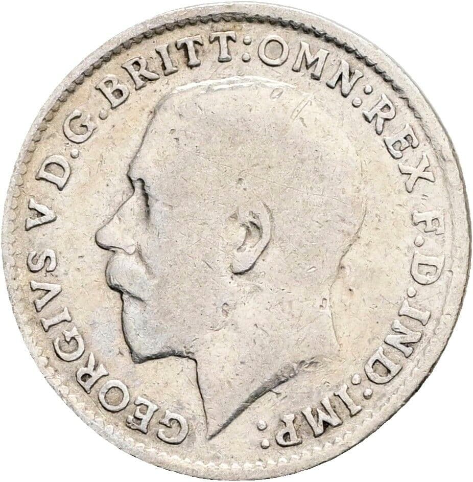 3 Pence Georg V. (1910-1936) 1917 – Vorderseite